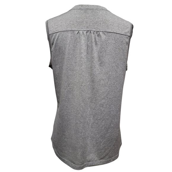 Danskin Now Gray Tank Top Womens Sz L V Neck Moisture Wicking‎ Athletic Active - Picture 4 of 5